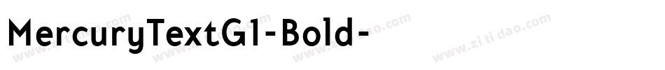 MercuryTextG1-Bold字体转换