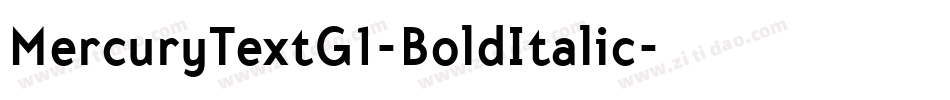 MercuryTextG1-BoldItalic字体转换