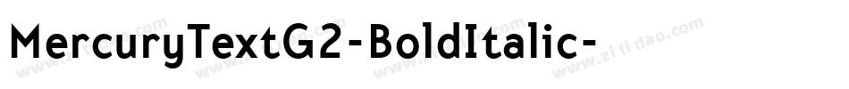 MercuryTextG2-BoldItalic字体转换