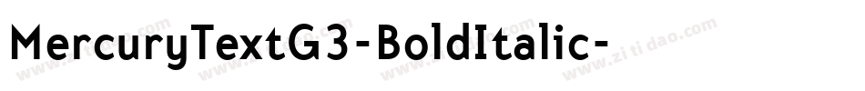 MercuryTextG3-BoldItalic字体转换