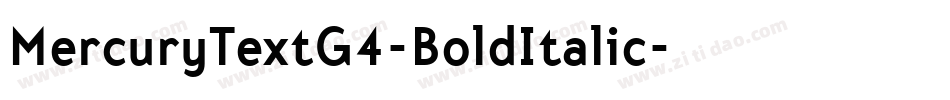 MercuryTextG4-BoldItalic字体转换