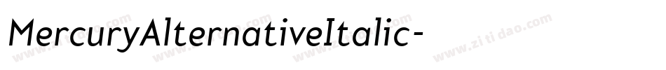 MercuryAlternativeItalic字体转换