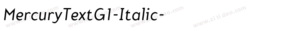 MercuryTextG1-Italic字体转换