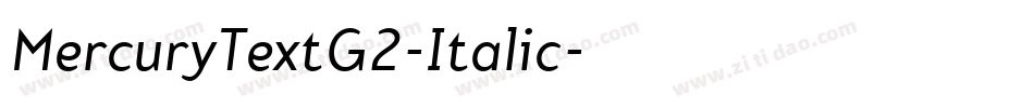 MercuryTextG2-Italic字体转换