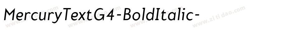 MercuryTextG4-BoldItalic字体转换