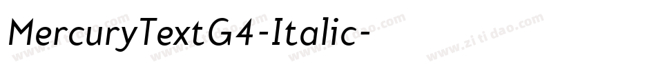 MercuryTextG4-Italic字体转换