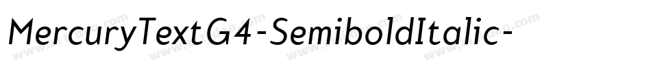 MercuryTextG4-SemiboldItalic字体转换