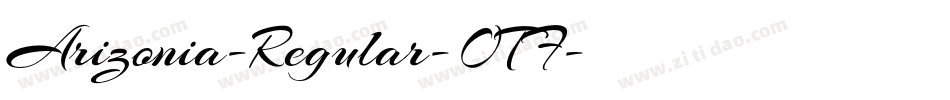 Arizonia-Regular-OTF字体转换