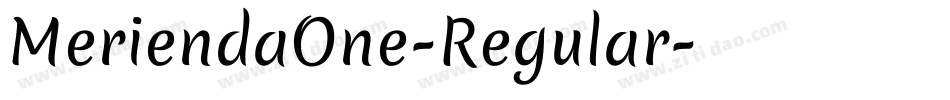 MeriendaOne-Regular字体转换