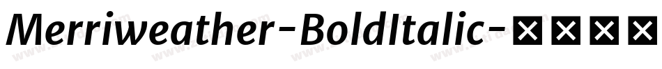 Merriweather-BoldItalic字体转换