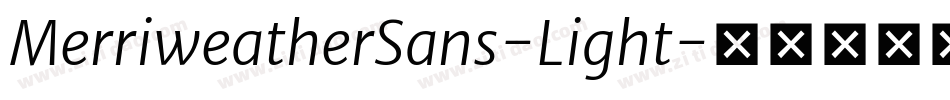 MerriweatherSans-Light字体转换