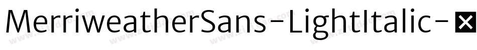 MerriweatherSans-LightItalic字体转换