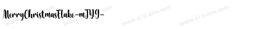 MerryChristmasFlake-mJY9字体转换