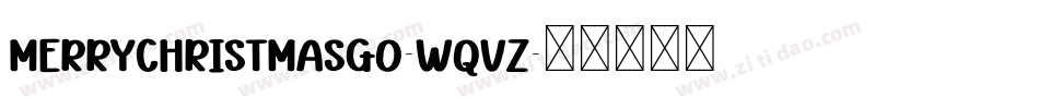 MerryChristmasGo-wqvz字体转换