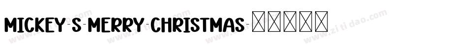 Mickey-s-Merry-Christmas字体转换