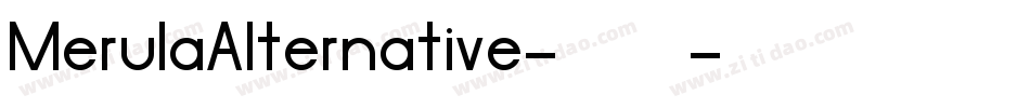 MerulaAlternative-4884字体转换