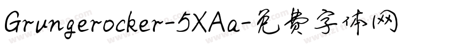 Grungerocker-5XAa字体转换