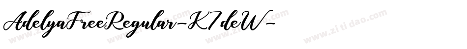 AdelyaFreeRegular-K7deW字体转换