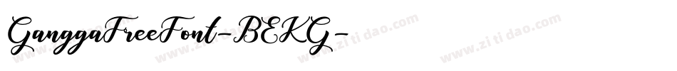 GanggaFreeFont-BEKG字体转换