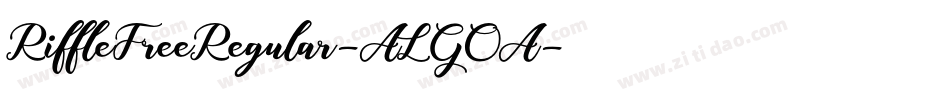 RiffleFreeRegular-ALGOA字体转换