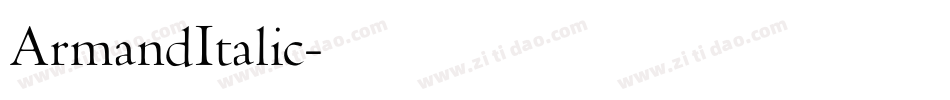 ArmandItalic字体转换