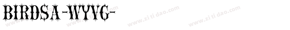 BirdsA-WyvG字体转换