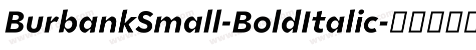 BurbankSmall-BoldItalic字体转换