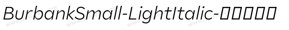 BurbankSmall-LightItalic字体转换