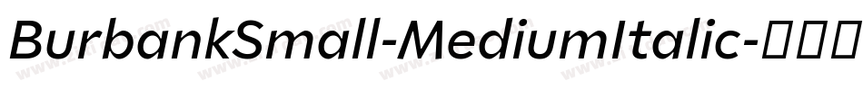 BurbankSmall-MediumItalic字体转换
