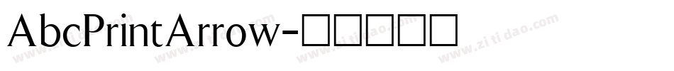 AbcPrintArrow字体转换