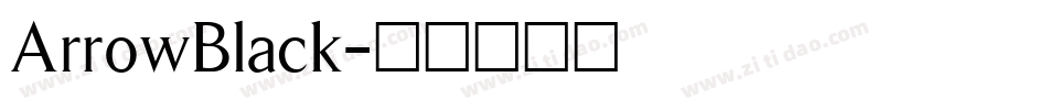 ArrowBlack字体转换