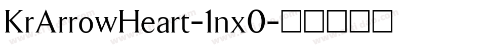 KrArrowHeart-1nx0字体转换