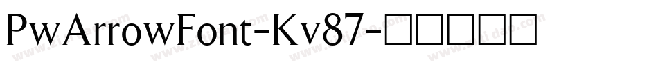 PwArrowFont-Kv87字体转换