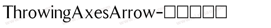 ThrowingAxesArrow字体转换