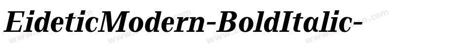 EideticModern-BoldItalic字体转换