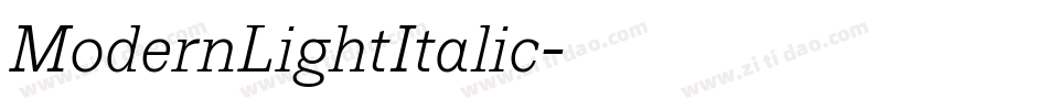 ModernLightItalic字体转换