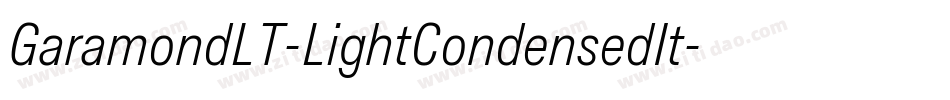 GaramondLT-LightCondensedIt字体转换