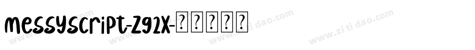 MessyScript-zg2X字体转换
