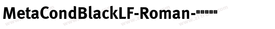 MetaCondBlackLF-Roman字体转换