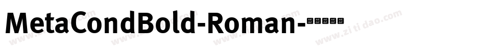 MetaCondBold-Roman字体转换