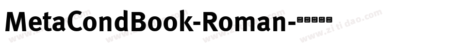 MetaCondBook-Roman字体转换