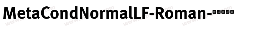MetaCondNormalLF-Roman字体转换