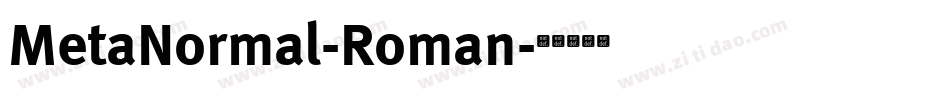 MetaNormal-Roman字体转换