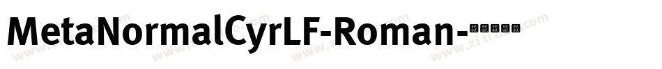 MetaNormalCyrLF-Roman字体转换