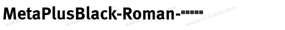 MetaPlusBlack-Roman字体转换