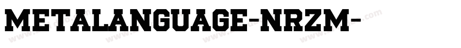 MetaLanguage-nRzM字体转换