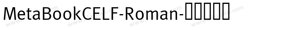 MetaBookCELF-Roman字体转换
