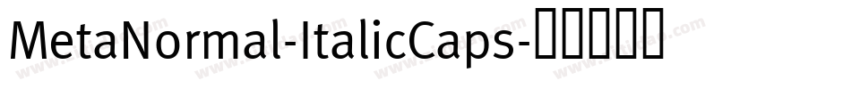 MetaNormal-ItalicCaps字体转换