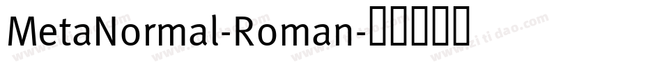 MetaNormal-Roman字体转换