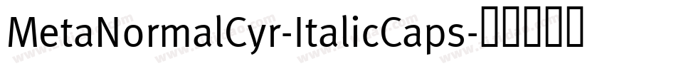 MetaNormalCyr-ItalicCaps字体转换